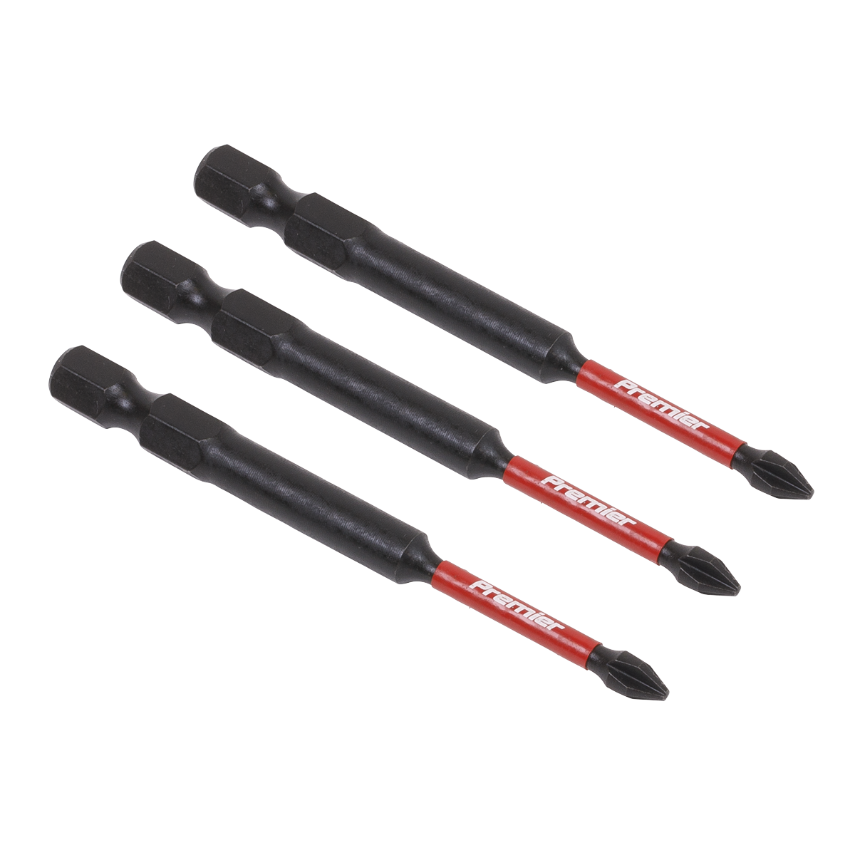 Sealey 3pc 75mm Phillips #1 Impact Power Tool Bit Set AK8254