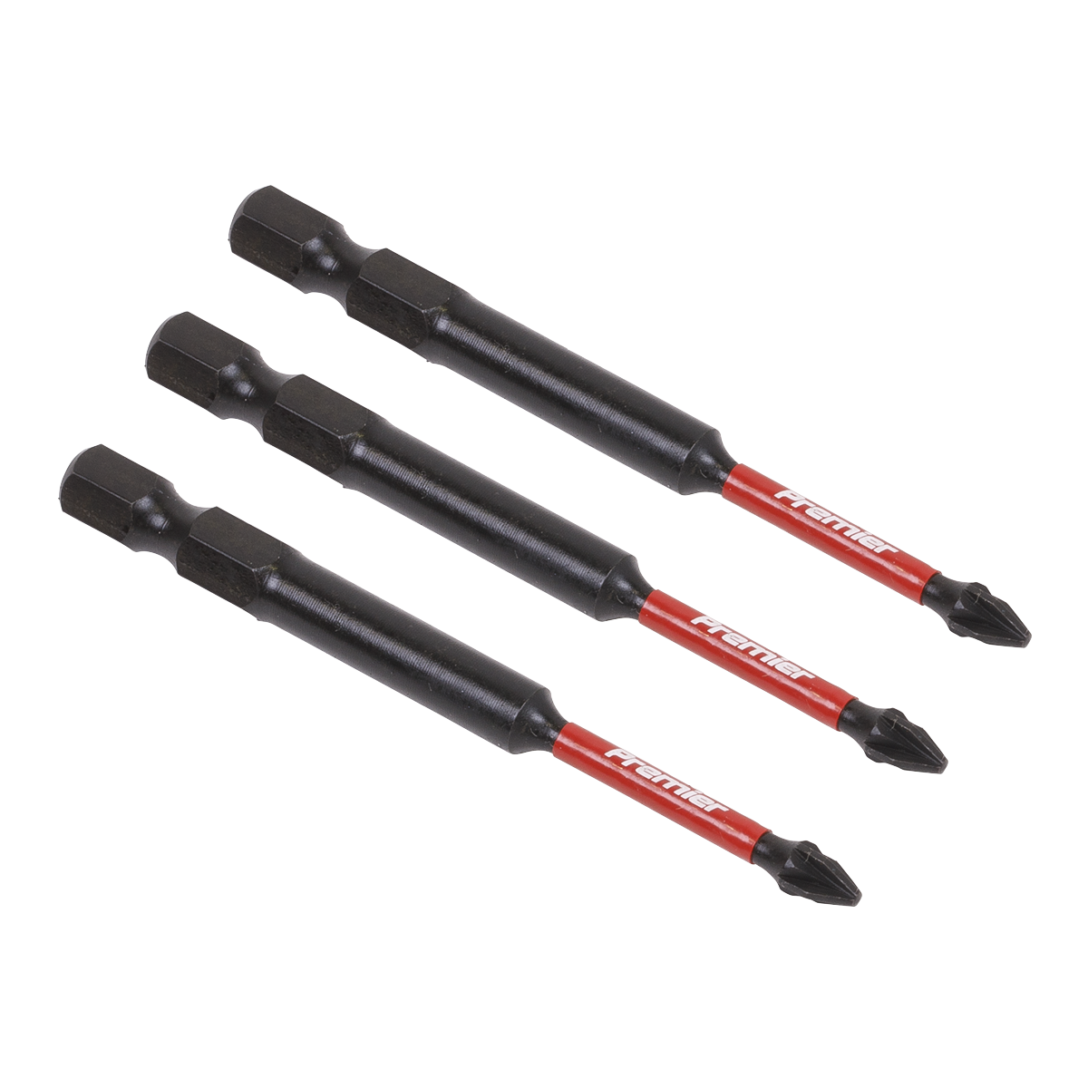 Sealey 3pc 75mm Pozi #1 Impact Power Tool Bit Set AK8257