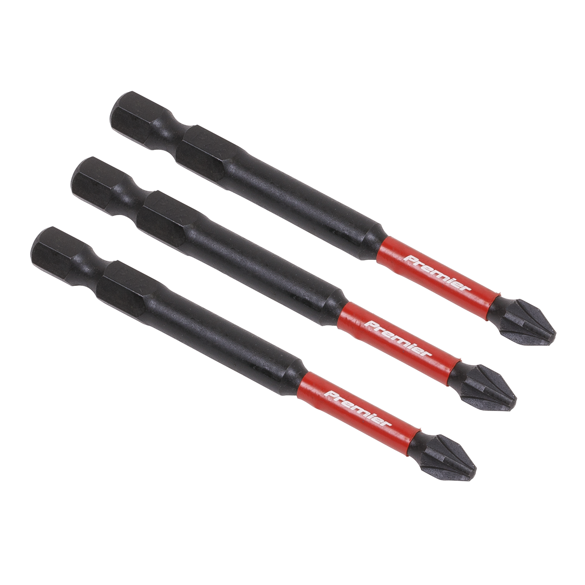 Sealey 3pc 75mm Pozi #2 Impact Power Tool Bit Set AK8258