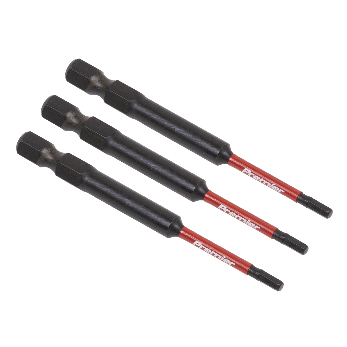 Sealey 3pc 75mm Hex 2.5mm Impact Power Tool Bit Set AK8260