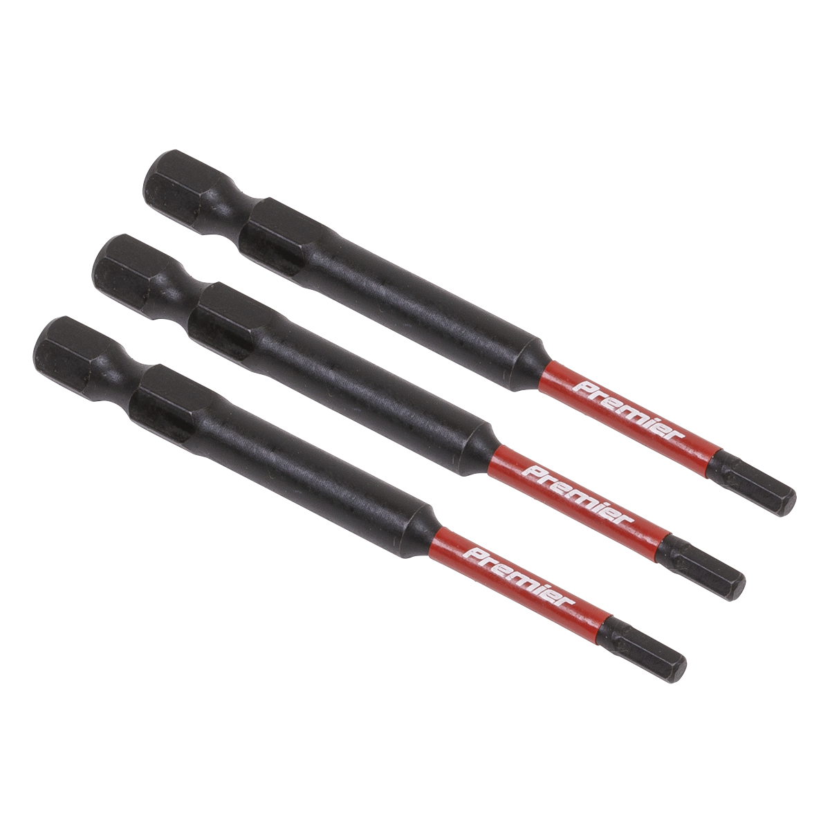 Sealey 3pc 75mm Hex 3mm Impact Power Tool Bit Set AK8261