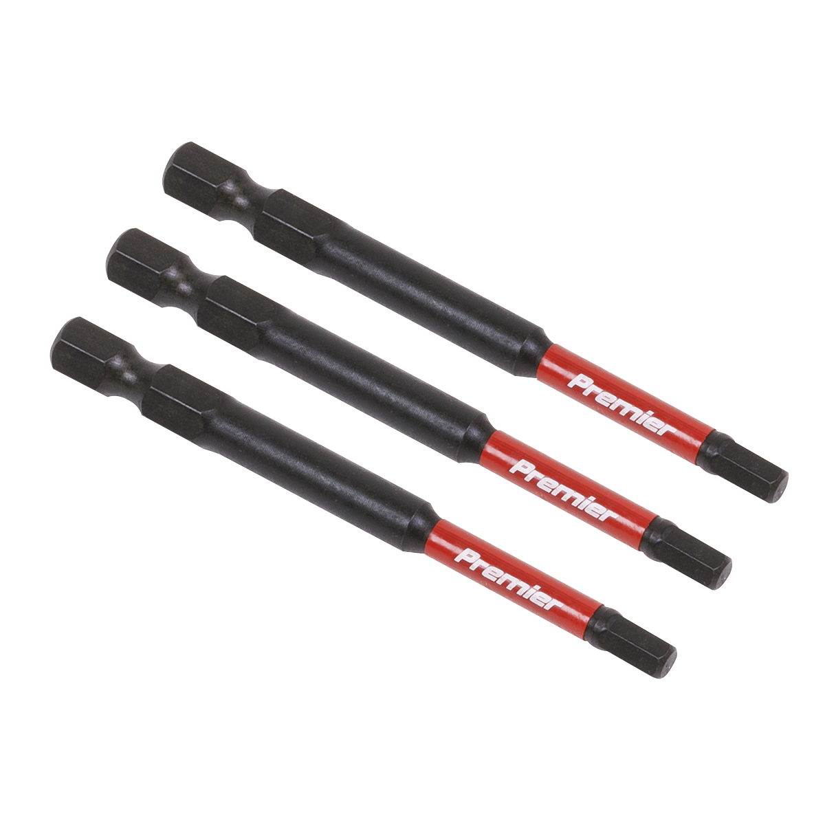 Sealey 3pc 75mm Hex 4mm Impact Power Tool Bit Set AK8262