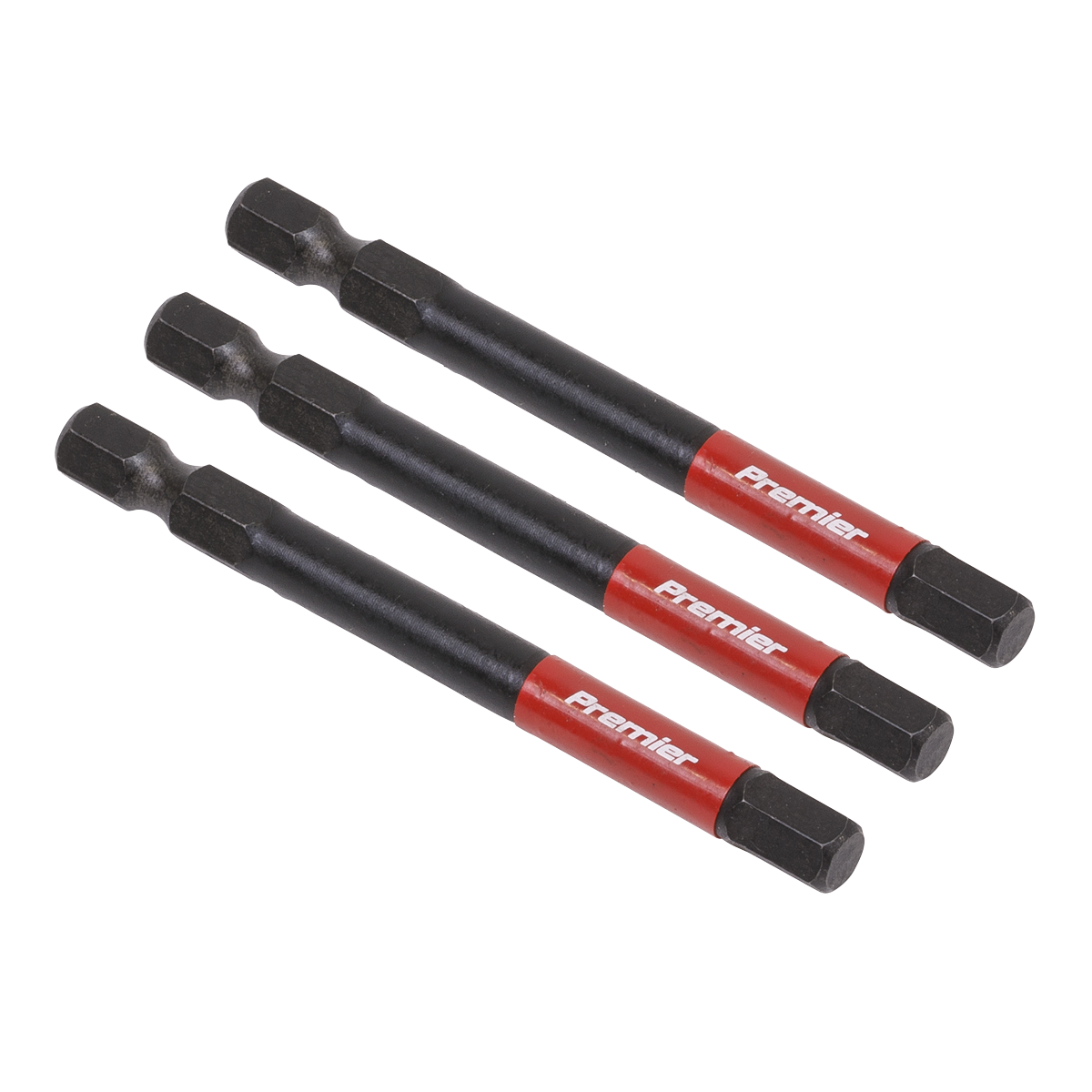 Sealey 3pc 75mm Hex 6mm Impact Power Tool Bit Set AK8264