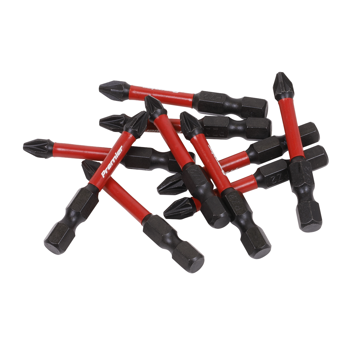 Sealey 50mm Pozi #2 Impact Power Tool Bits - 10pc AK8275