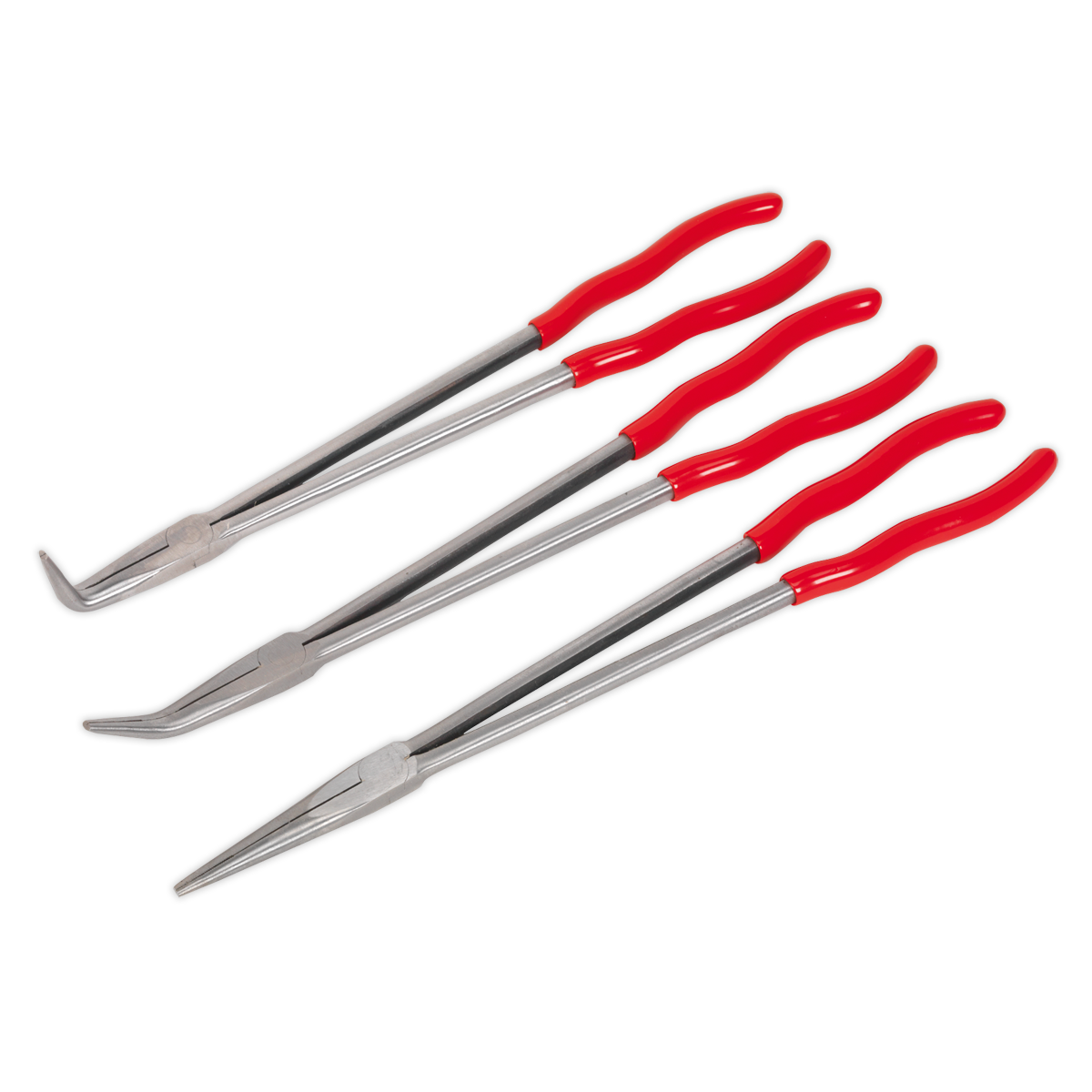 Sealey 3pc 400mm Extra-Long Needle Nose Pliers Set AK8576