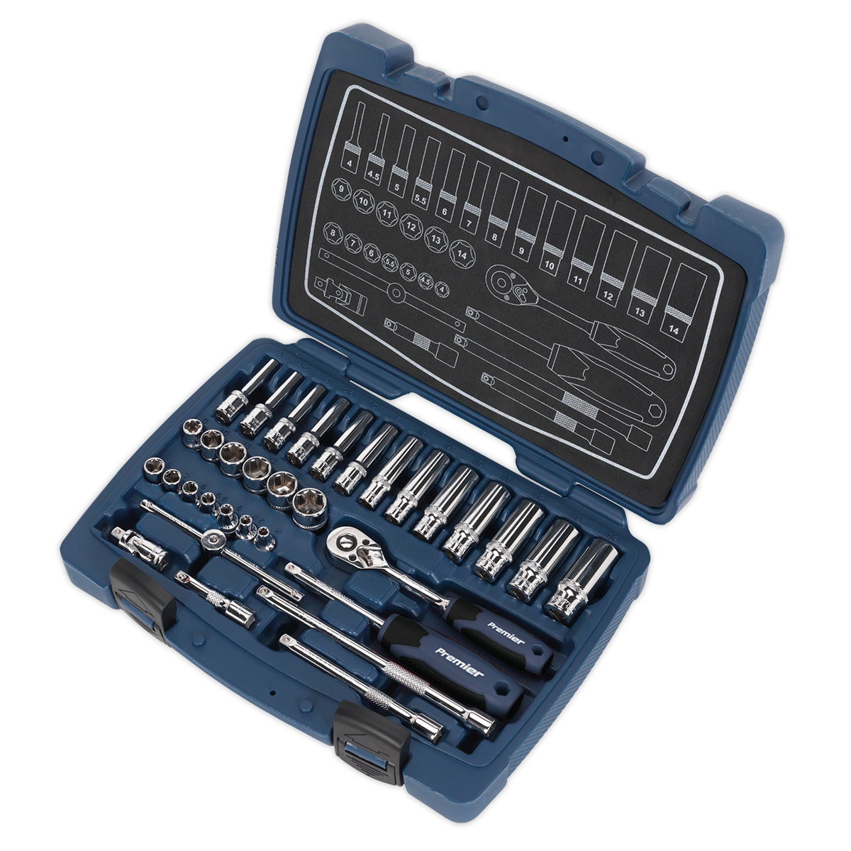 Sealey 33pc 1/4"Sq Drive Socket Set AK8990