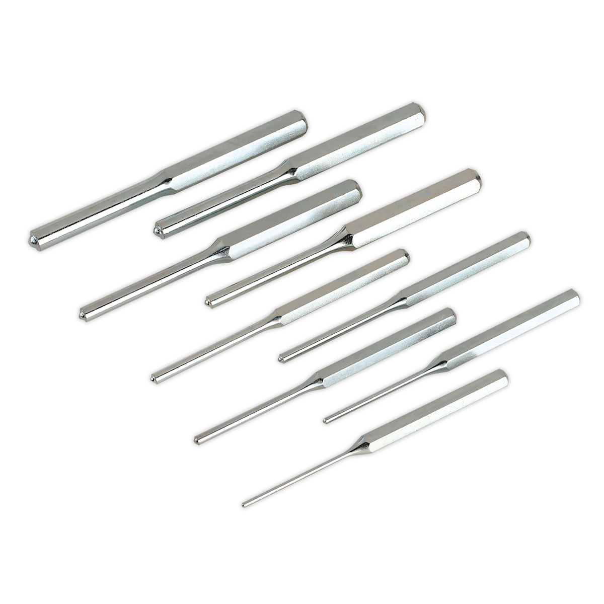 Sealey 9pc Parallel Roll Pin Punch Set - Metric AK9109M