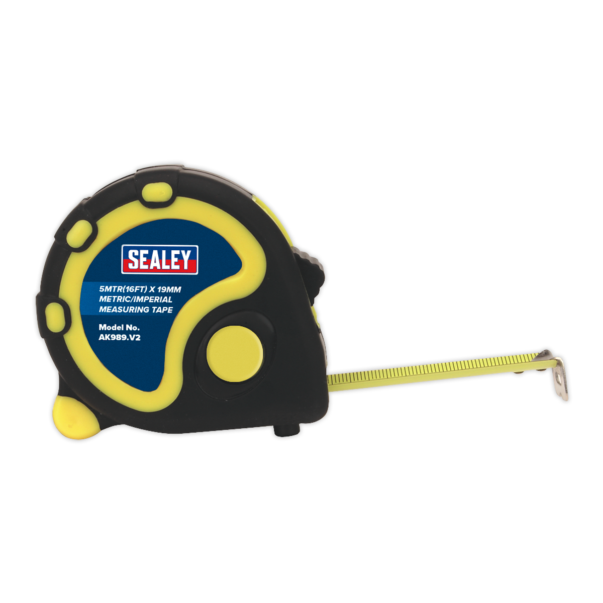 Sealey 5m(16ft) x 19mm Tape Measure - Metric/Imperial - Display Box of 12 AK98912