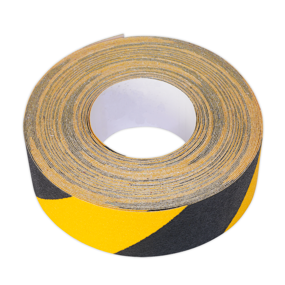 Sealey 50mm x 18m Black & Yellow Self-Adhesive Anti-Slip Tape ANTBY18