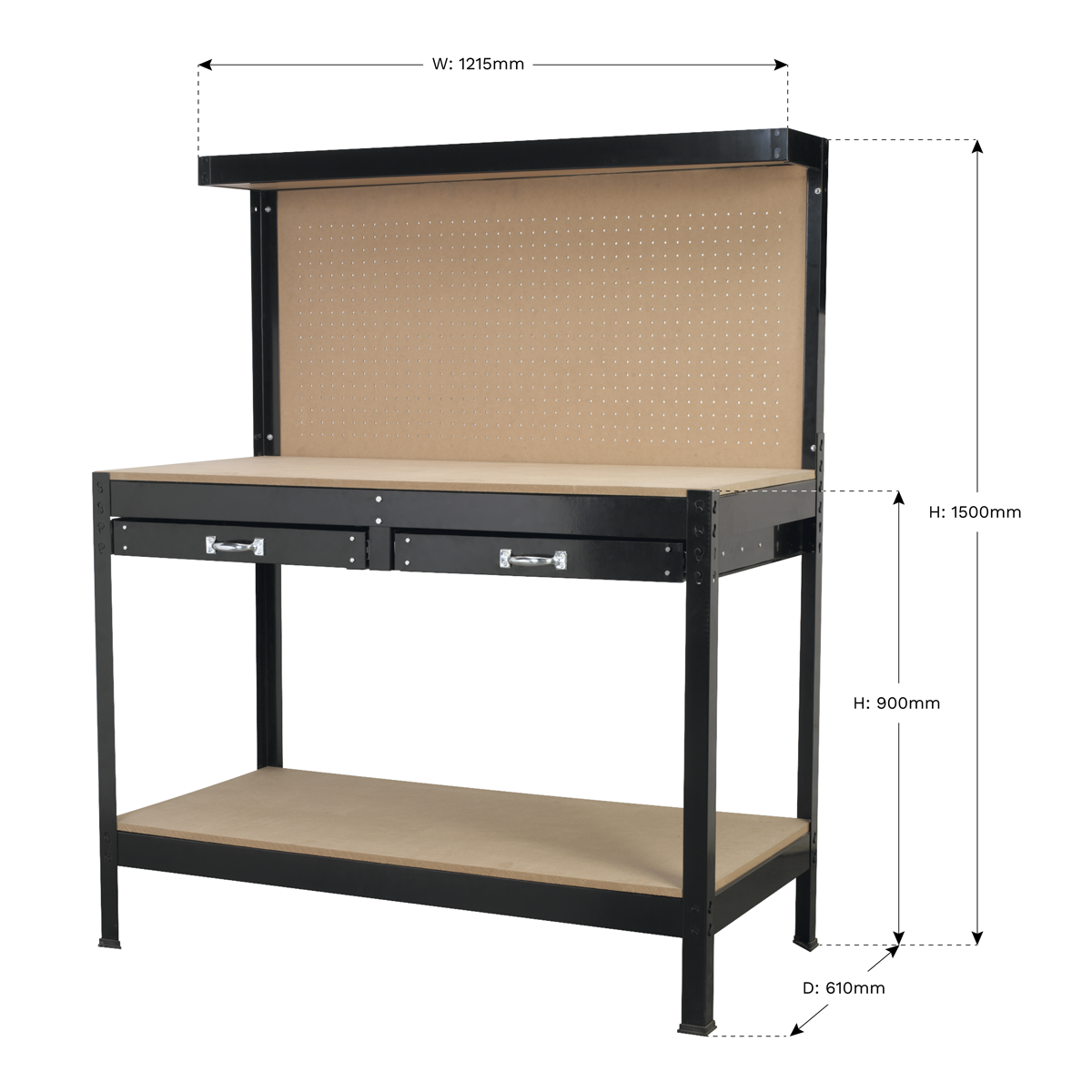 Sealey 1.2m Workstation with Drawers AP12600