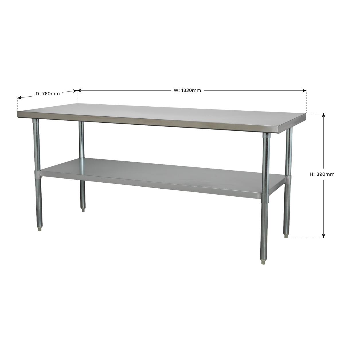 Sealey 1.8m Stainless Steel Workbench AP1872SS