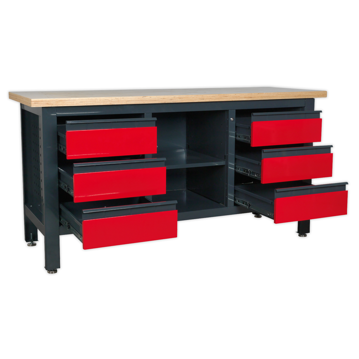 Sealey Workstation with 6 Drawers & Open Storage AP1905D