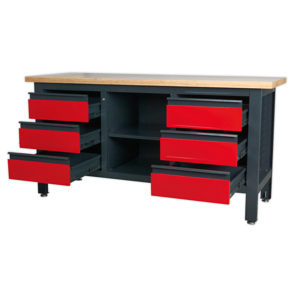 Sealey Workstation with 6 Drawers & Open Storage AP1905D