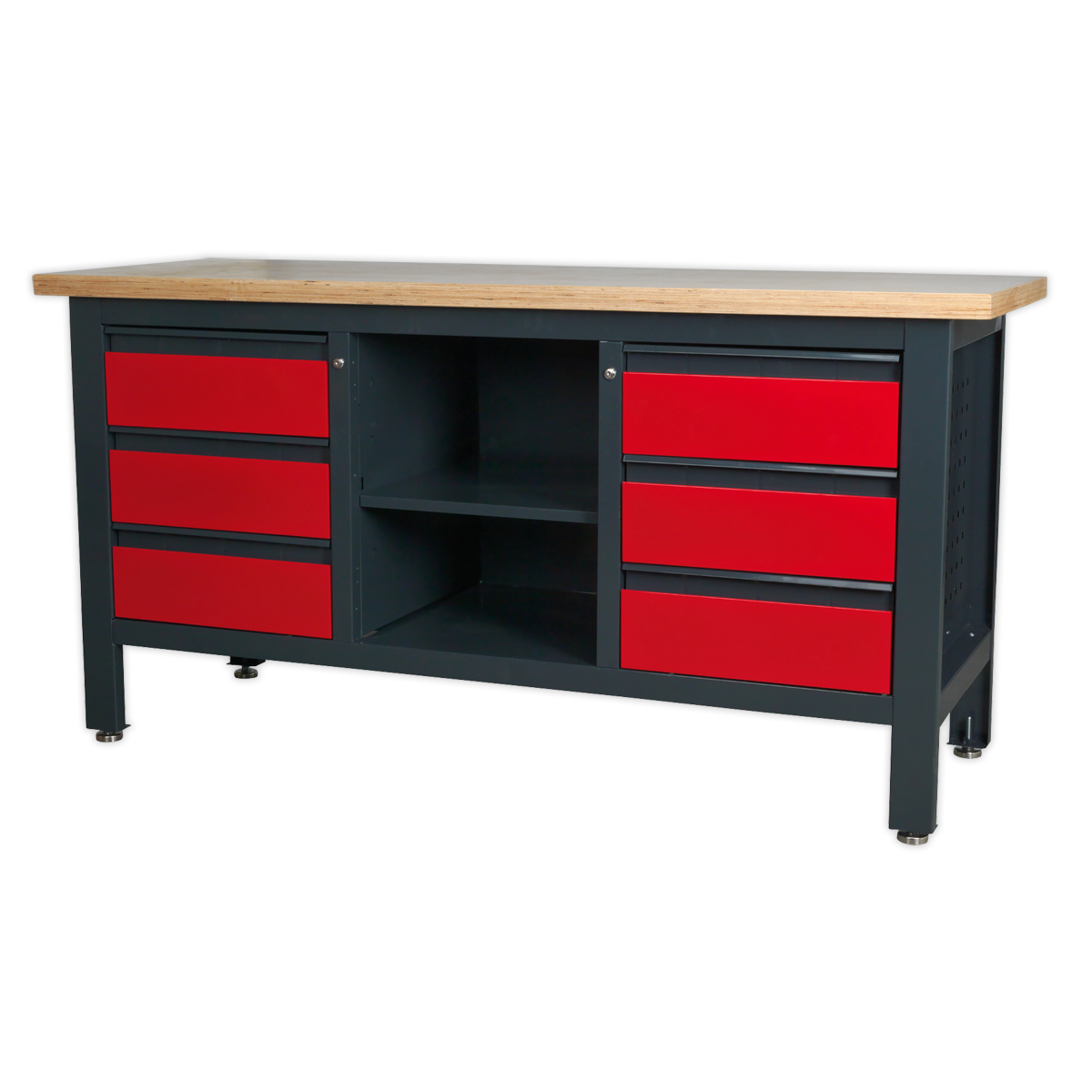 Sealey Workstation with 6 Drawers & Open Storage AP1905D