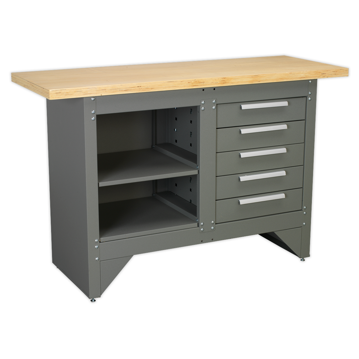 Sealey Heavy-Duty Workbench with 5 Drawers AP2030BB
