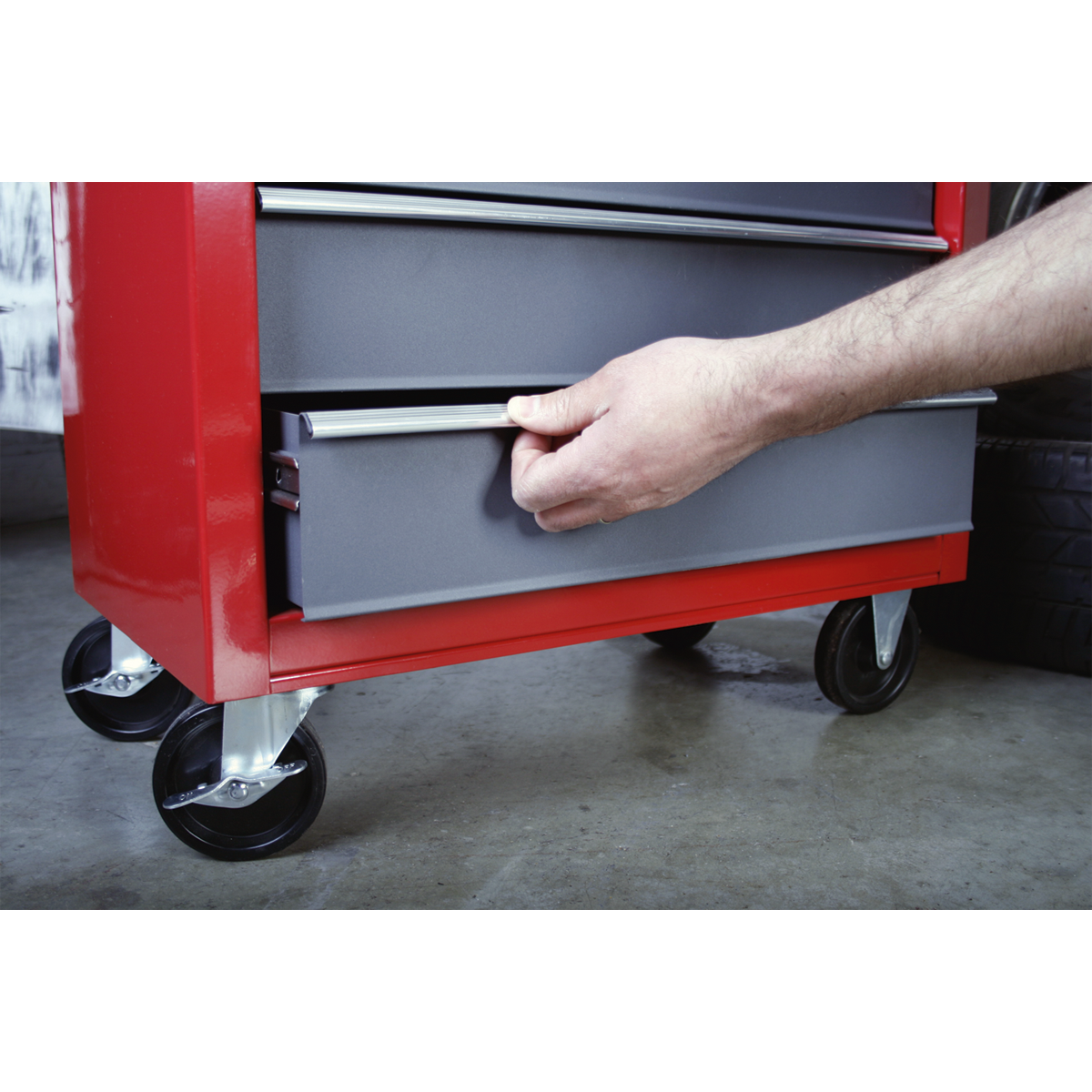 Sealey 5 Drawer Rollcab with Ball-Bearing Slides - Red/Grey AP22505BB