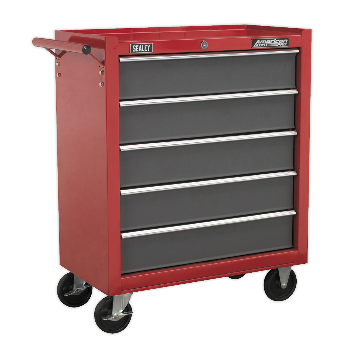 Sealey 5 Drawer Rollcab with Ball-Bearing Slides - Red/Grey AP22505BB