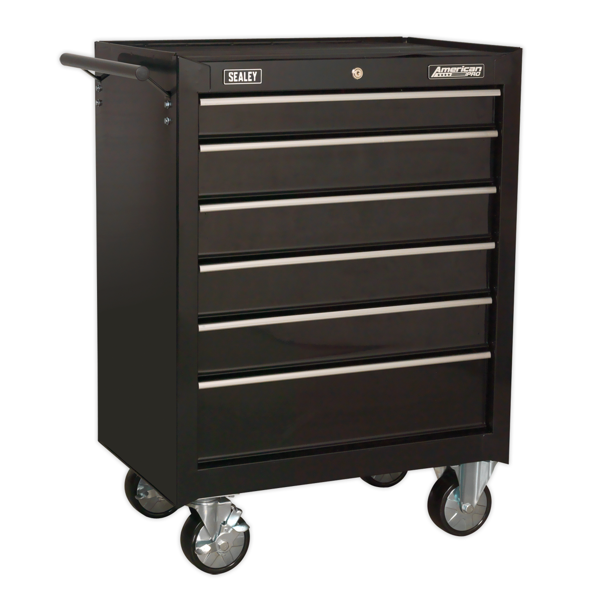 Sealey 6 Drawer Rollcab with Ball-Bearing Slides - Black AP226B