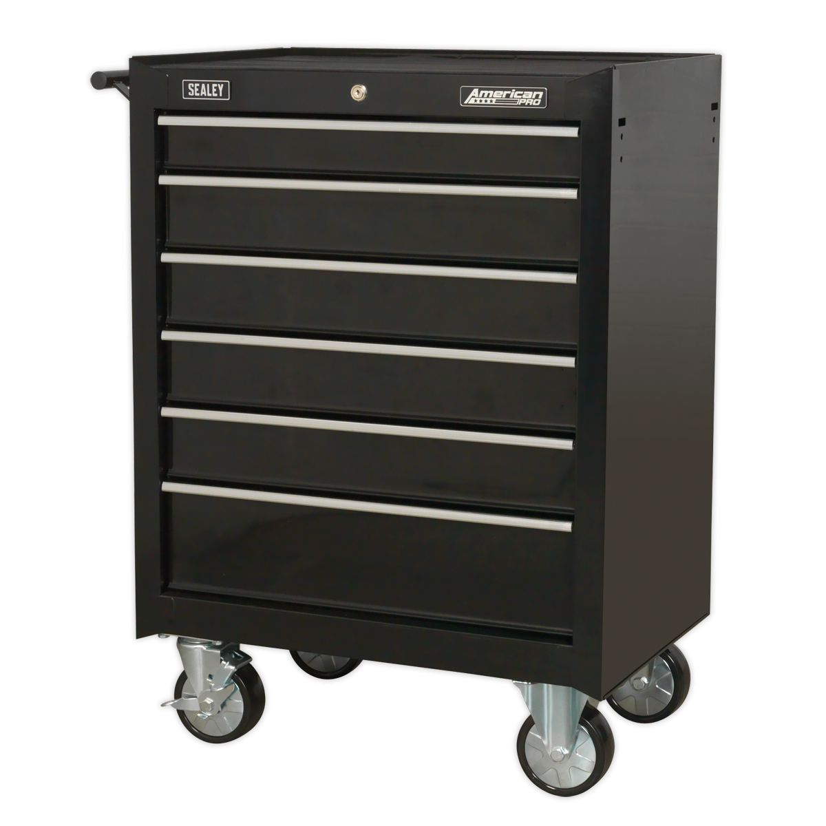 Sealey 6 Drawer Rollcab with Ball-Bearing Slides - Black AP226B