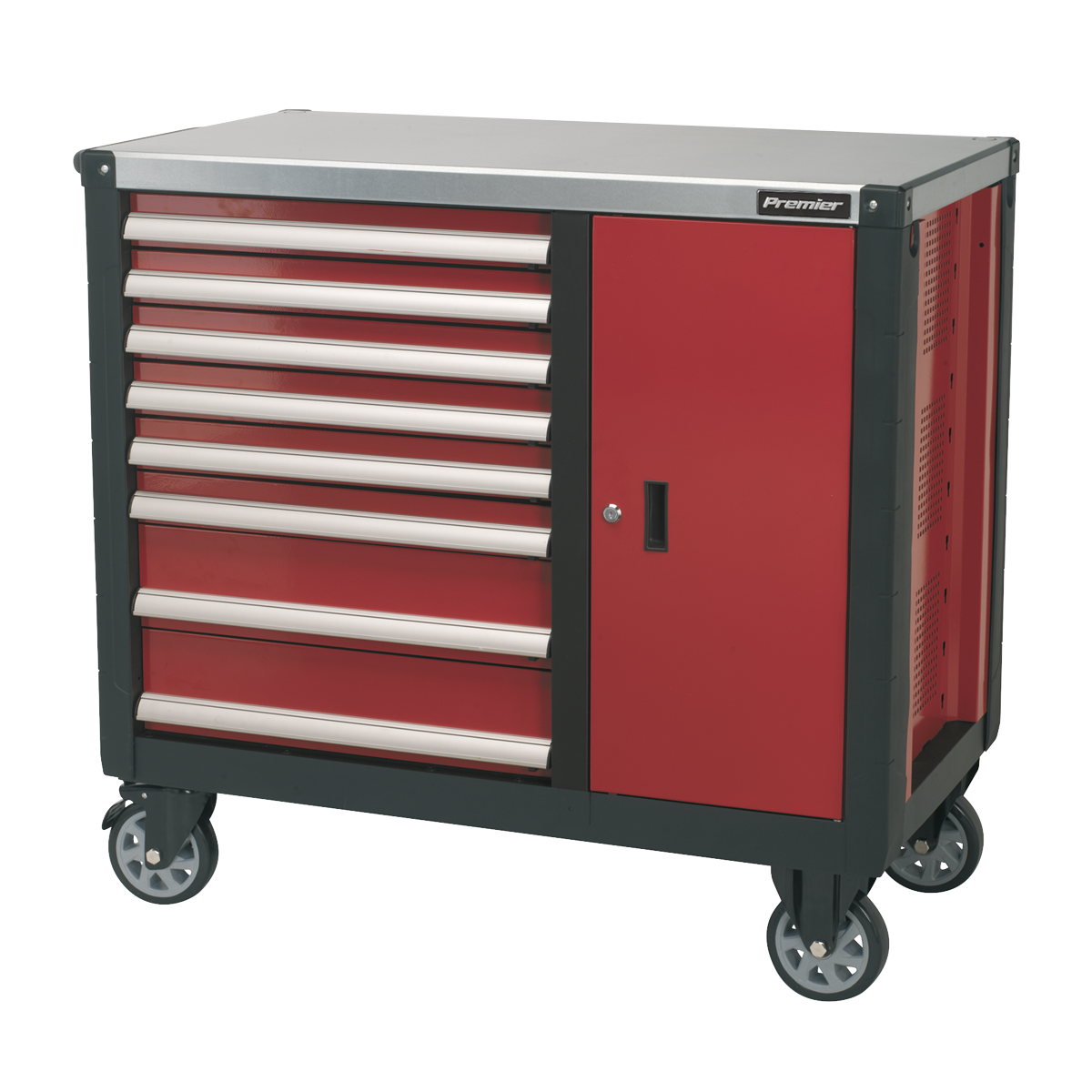 Sealey 8 Drawer Mobile Workstation with Ball-Bearing Slides AP2418