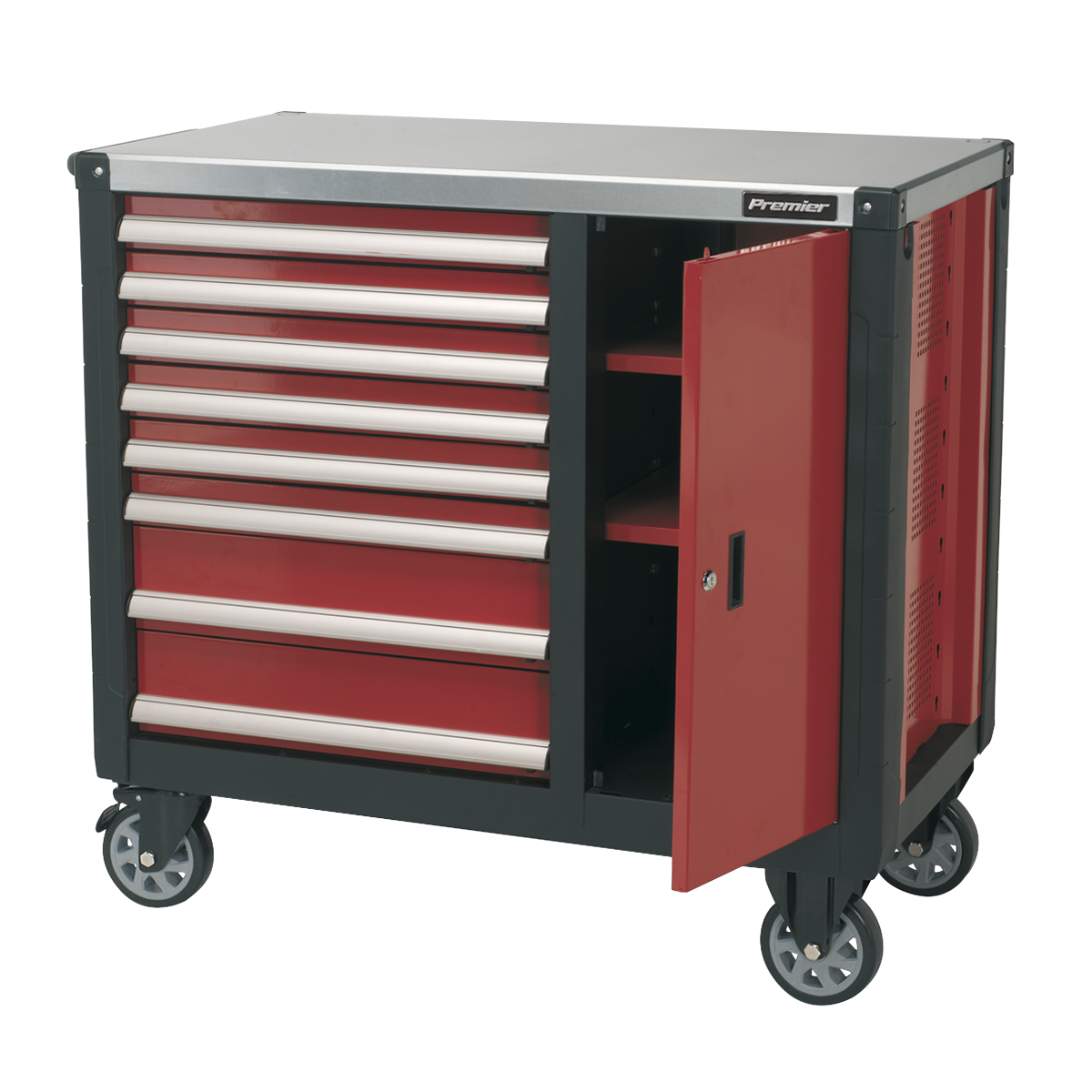 Sealey 8 Drawer Mobile Workstation with Ball-Bearing Slides AP2418