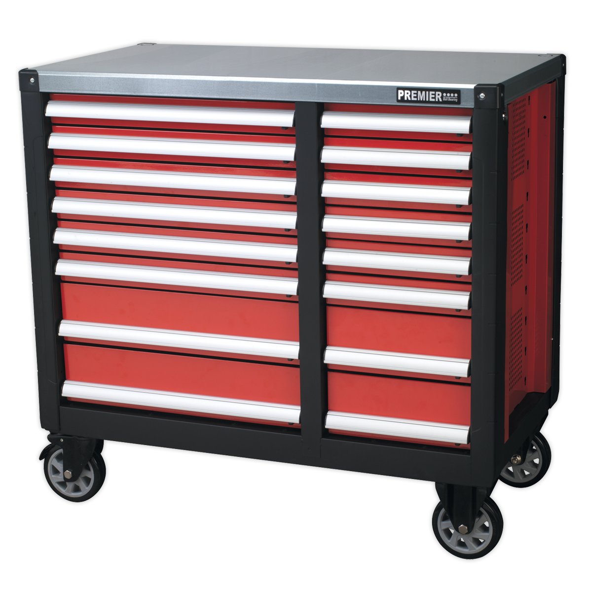 Sealey 16 Drawer Mobile Workstation with Ball-Bearing Slides AP24216