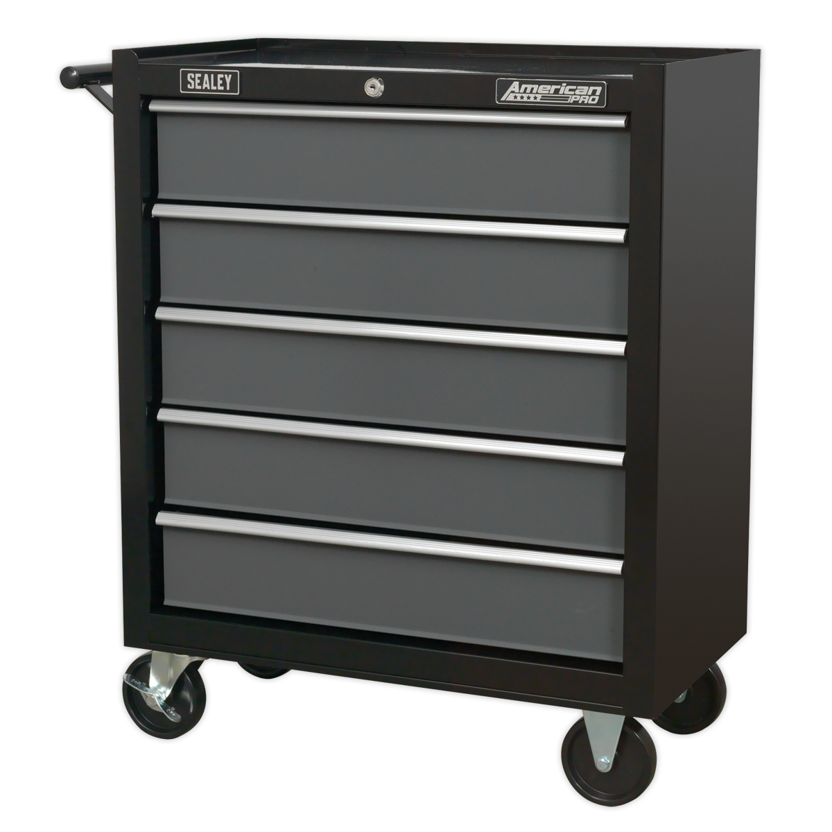Sealey 5 Drawer Rollcab with Ball-Bearing Slides - Black/Grey AP2505B