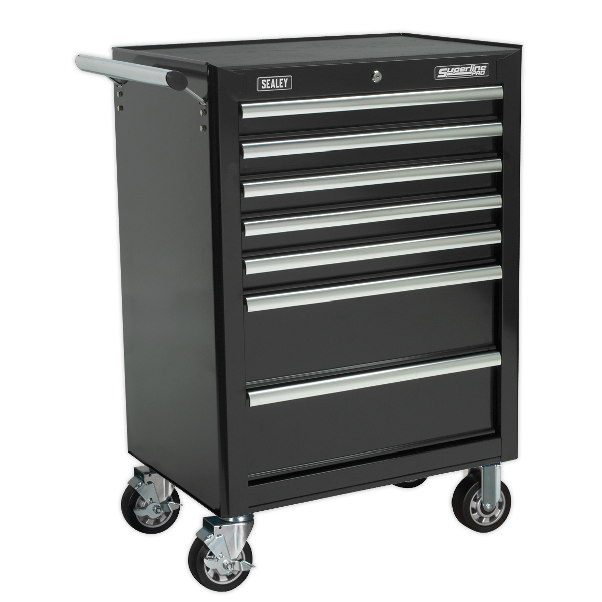 Sealey 7 Drawer Rollcab with Ball-Bearing Slides - Black AP26479TB