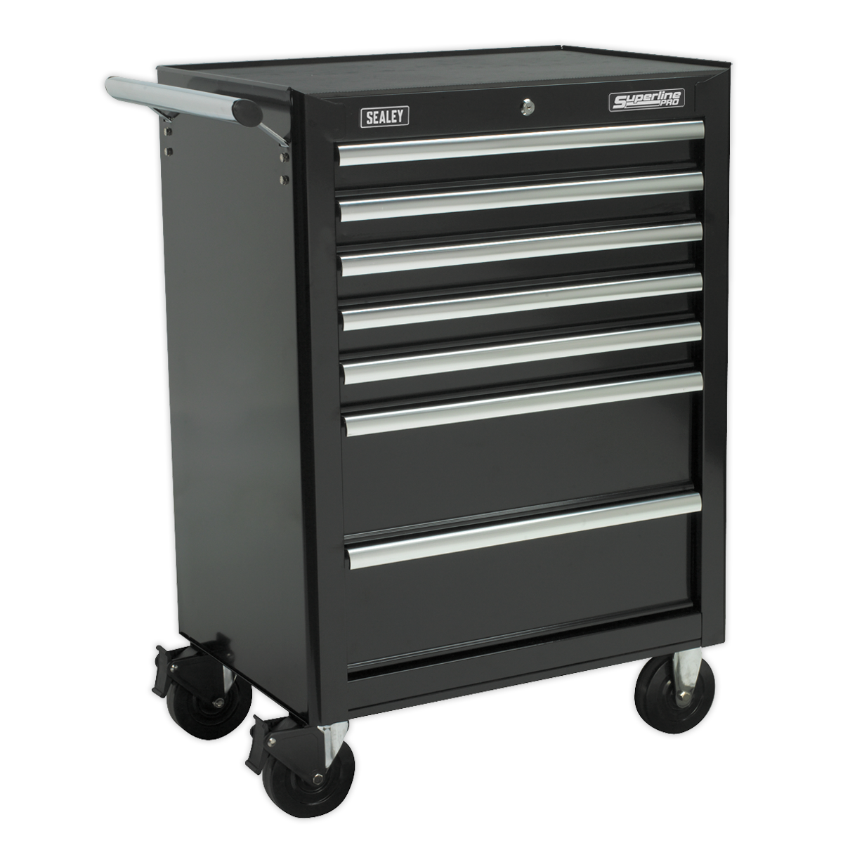 Sealey 7 Drawer Rollcab with Ball-Bearing Slides - Black AP26479TB