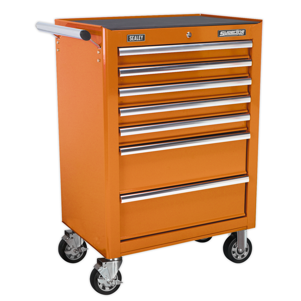 Sealey 7 Drawer Rollcab with Ball-Bearing Slides - Orange AP26479TO