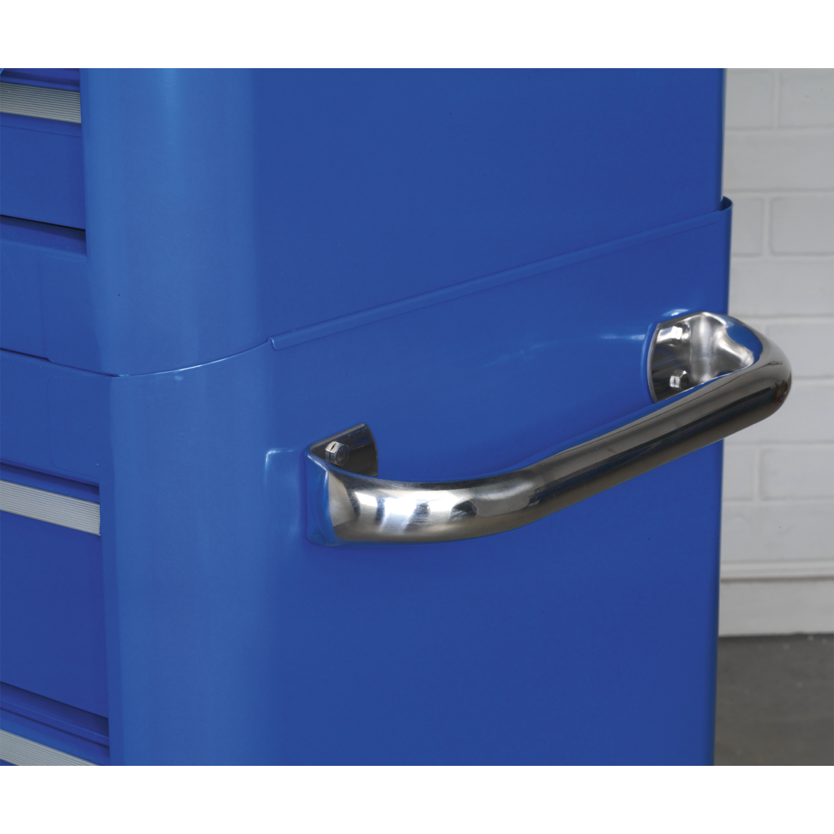 Sealey 4 Drawer Retro Style Rollcab - Blue with White Stripes AP28204BWS