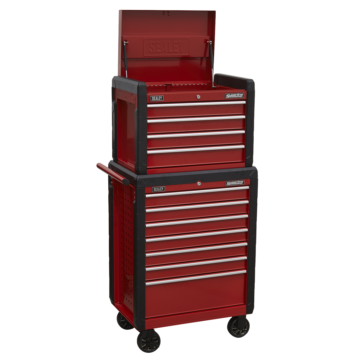 Sealey Topchest 4 Drawer & Rollcab 7 Drawer Combination AP3411STACK