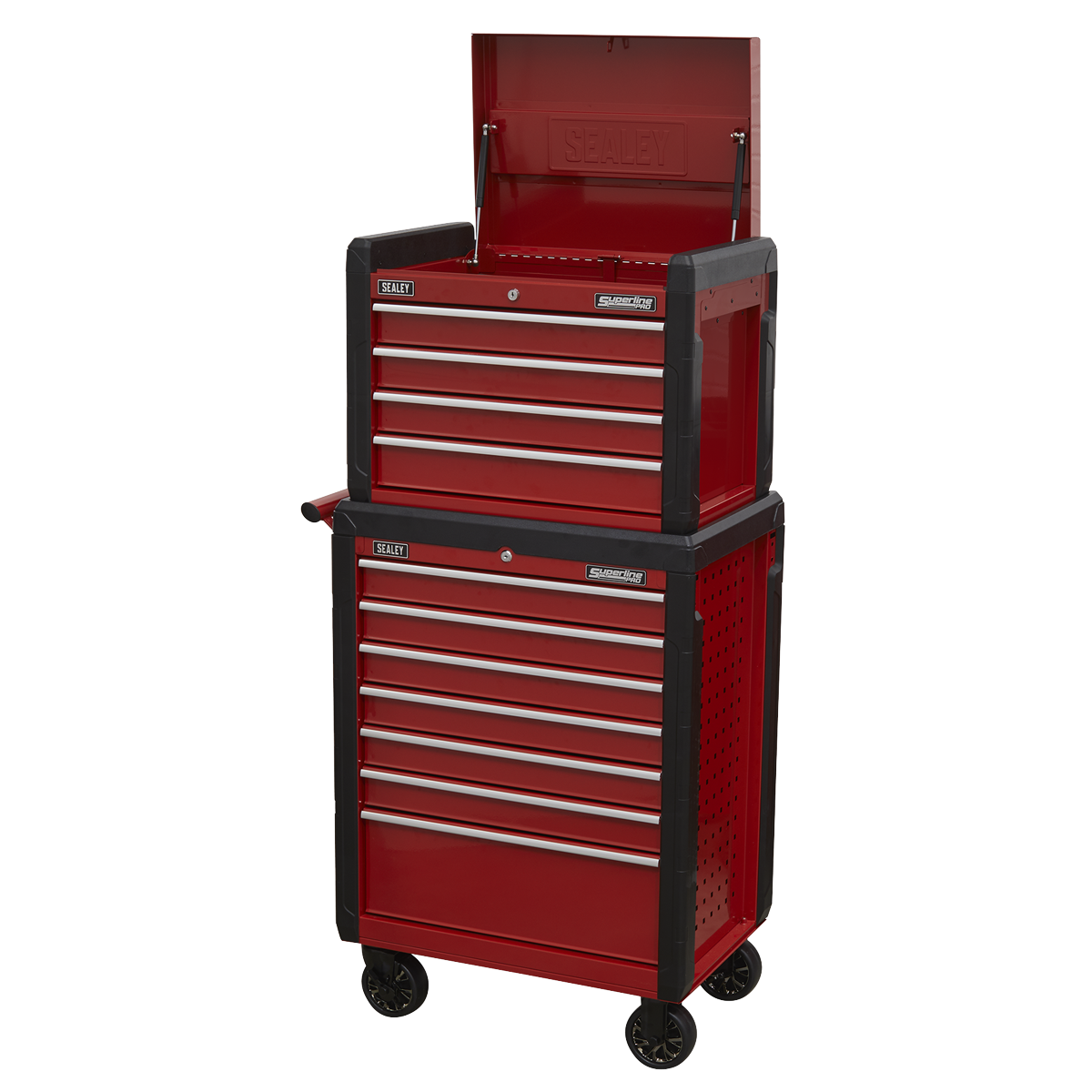 Sealey Topchest 4 Drawer & Rollcab 7 Drawer Combination AP3411STACK