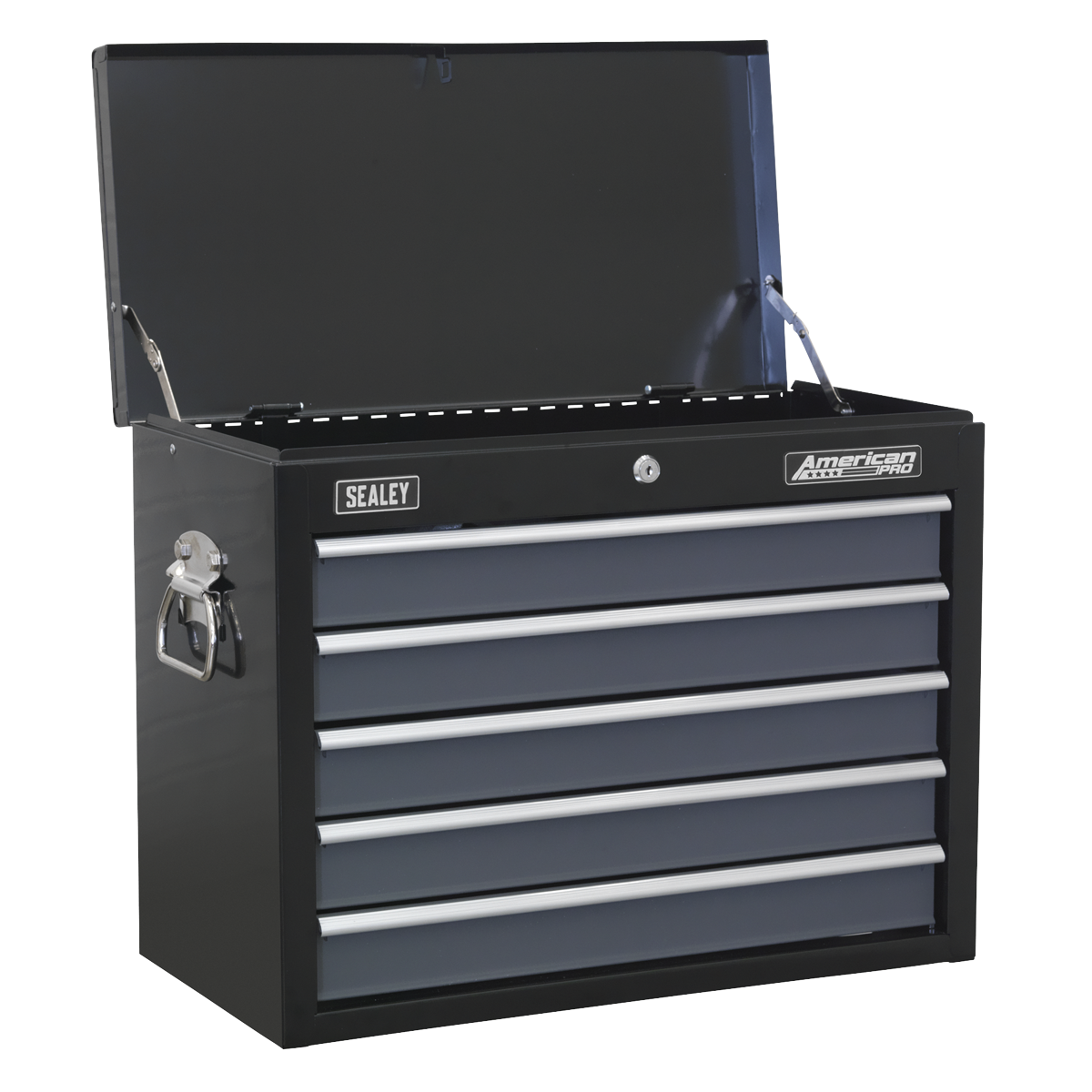 Sealey 5 Drawer Topchest with Ball-Bearing Slides - Black/Grey AP3505TB