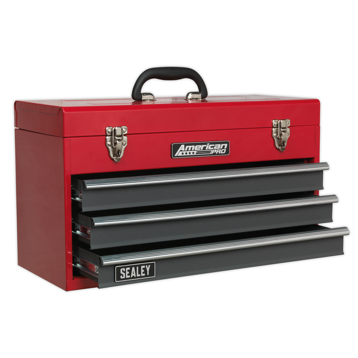 Sealey 3 Drawer Portable Tool Chest with Ball Bearing Slides - Red/Grey AP9243BB