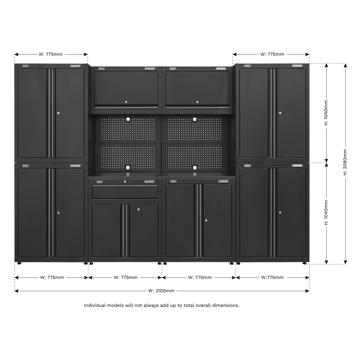 Sealey 10pc Garage Storage System APMS10HFP