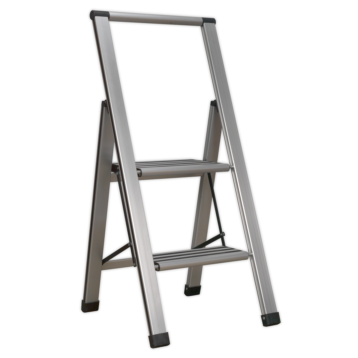 Sealey 2-Step Trade Aluminium Professional Folding Step Ladder 150kg Capacity APSL2