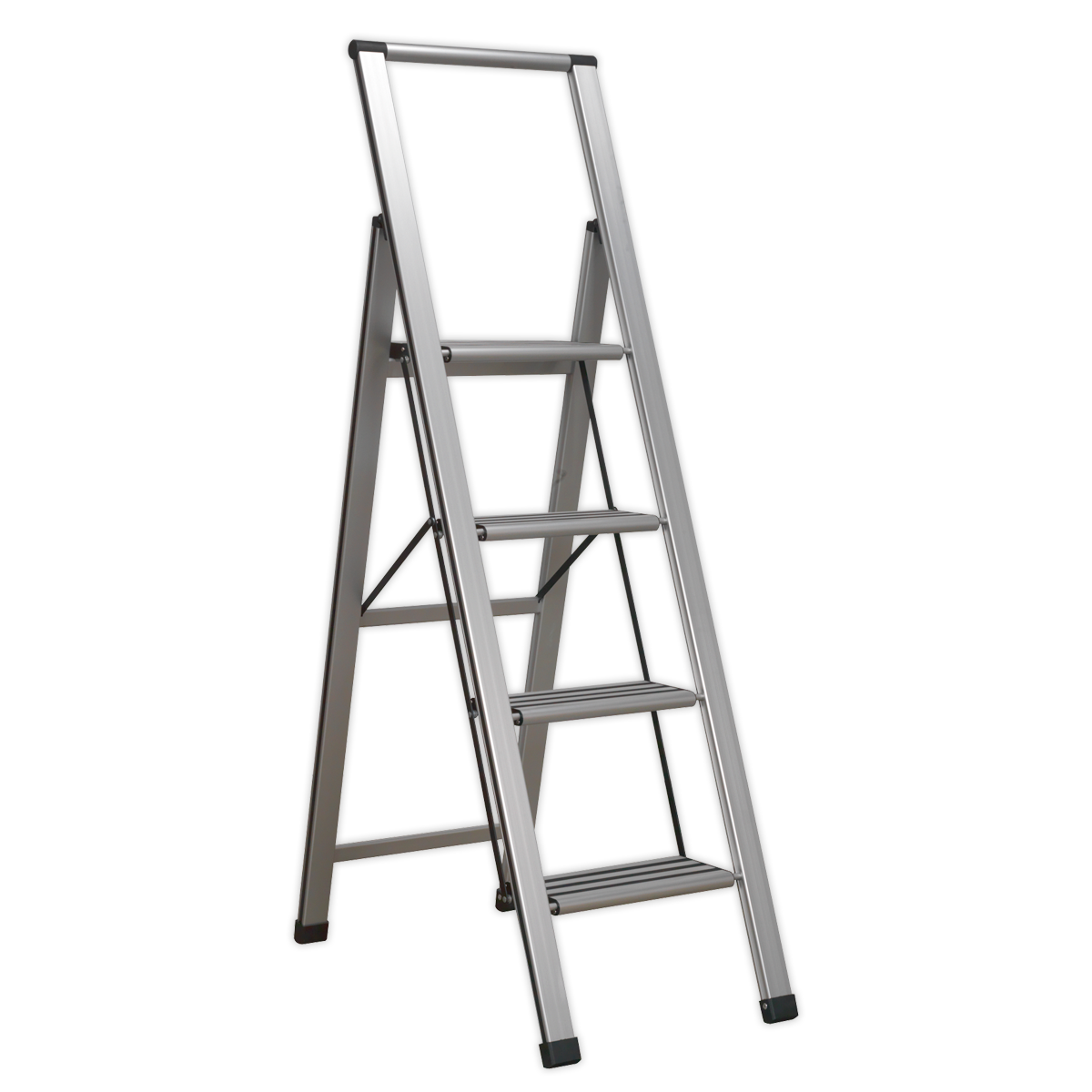 Sealey 4-Step Trade Aluminium Professional Folding Step Ladder 150kg Capacity APSL4