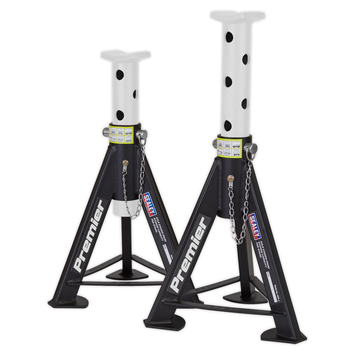 Sealey Axle Stands (Pair) 6tonne Capacity per Stand - White AS6