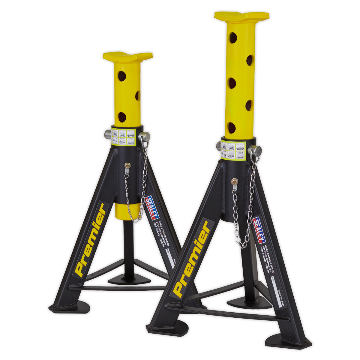 Sealey Axle Stands (Pair) 6tonne Capacity per Stand - Yellow AS6Y