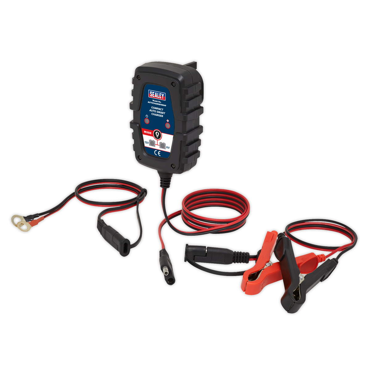 Sealey 1A 6/12V Compact Smart Trickle Charger AUTOCHARGE100HF
