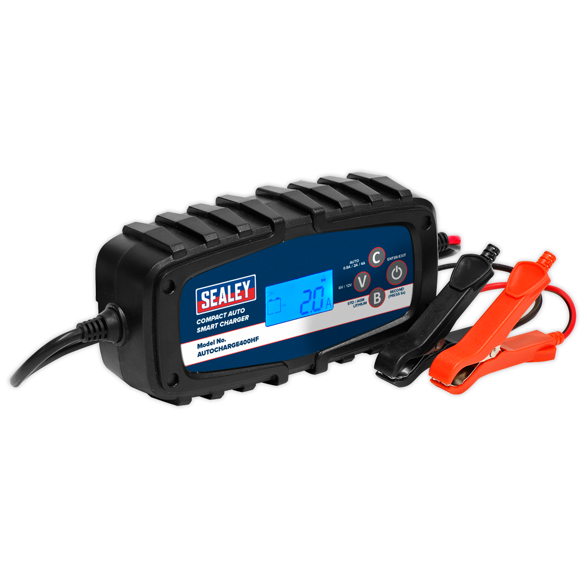Sealey 4A 9-Cycle 6/12V Compact Smart Charger & Maintainer AUTOCHARGE400HF