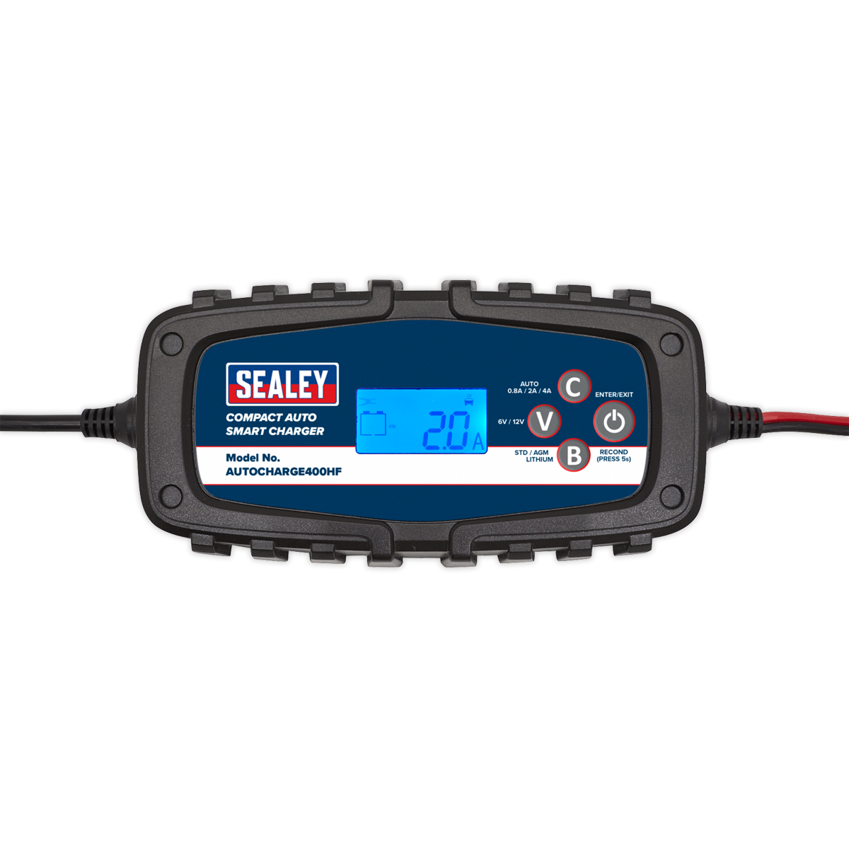 Sealey 4A 9-Cycle 6/12V Compact Smart Charger & Maintainer AUTOCHARGE400HF