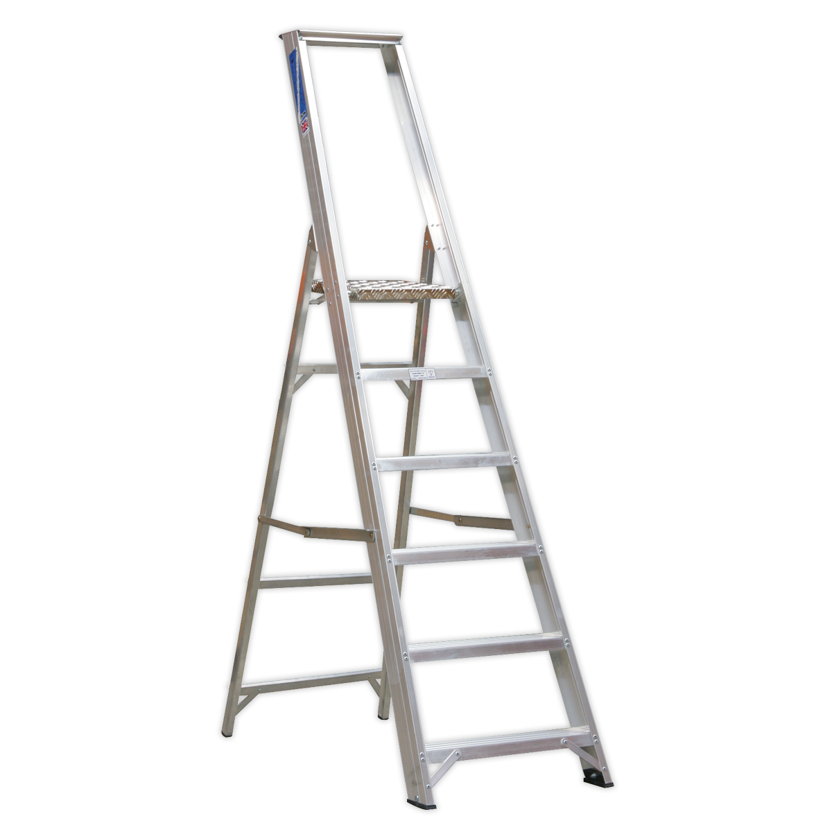 Sealey 6-Tread Industrial Aluminium Step Ladder - BS 2037/1 AXL6