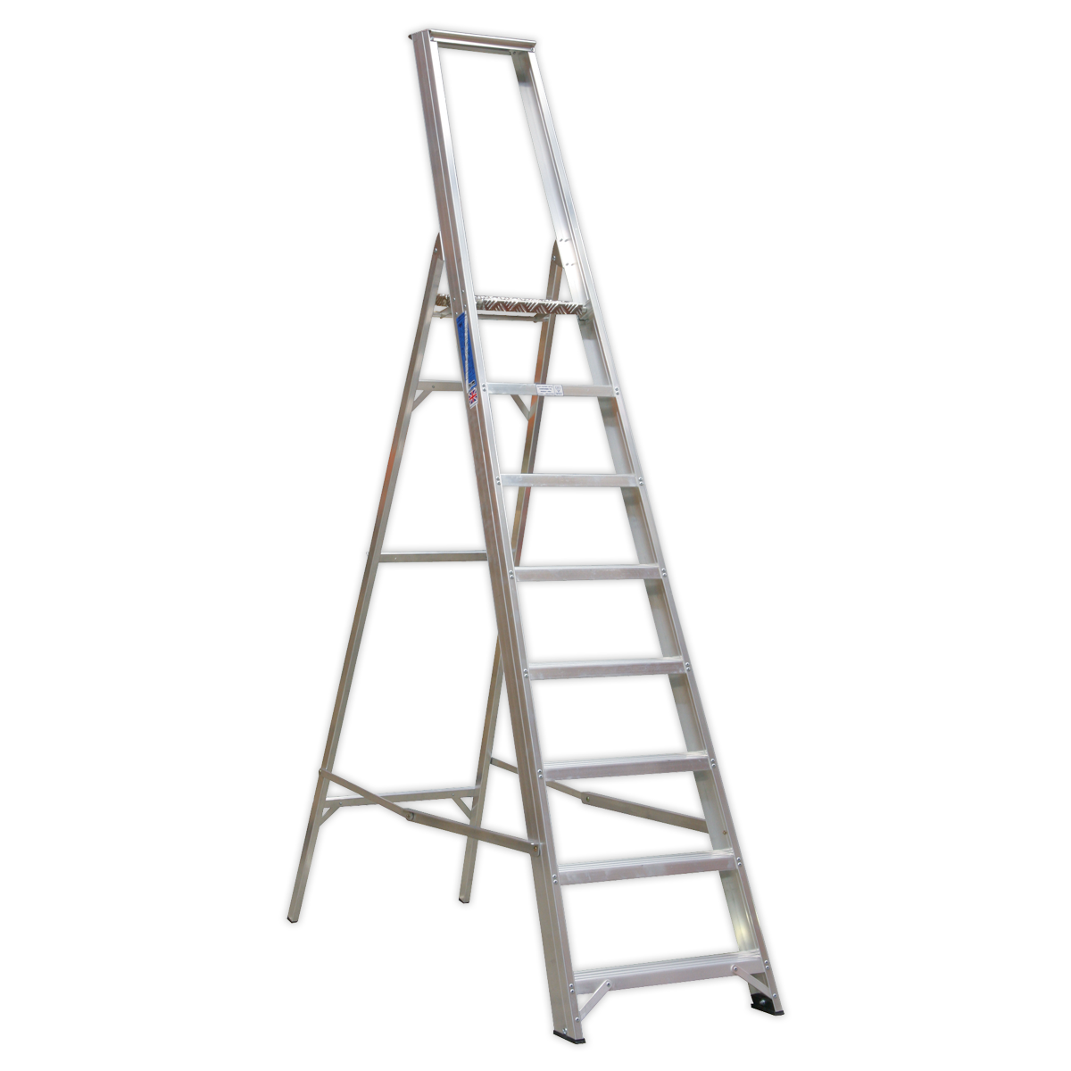 Sealey 8-Tread Industrial Aluminium Step Ladder - BS 2037/1 AXL8