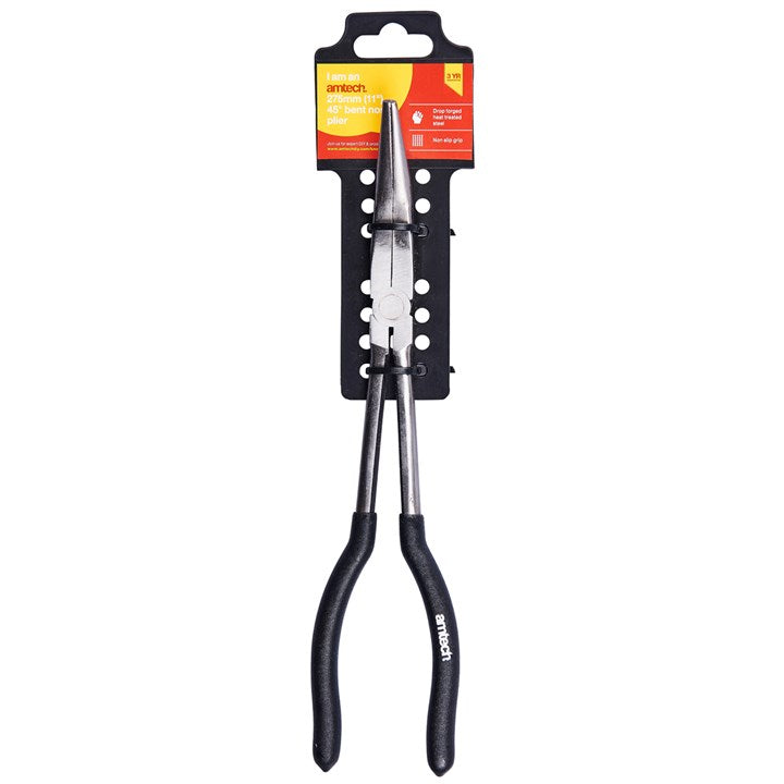 Amtech 11'' 45 degree bent nose pliers B0840