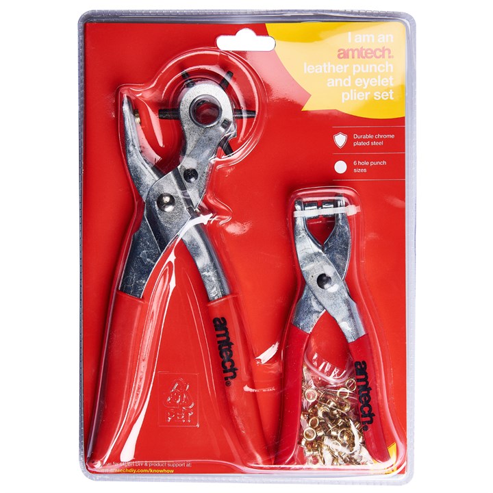 Amtech Leather punch and eyelet plier set B1460