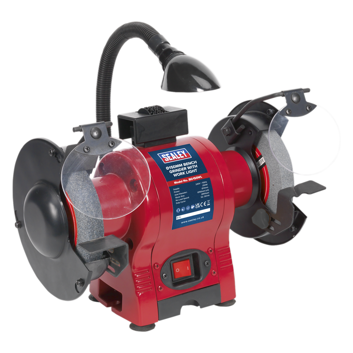 Sealey Ø150mm Bench Grinder with Work Light 250W BG150WL