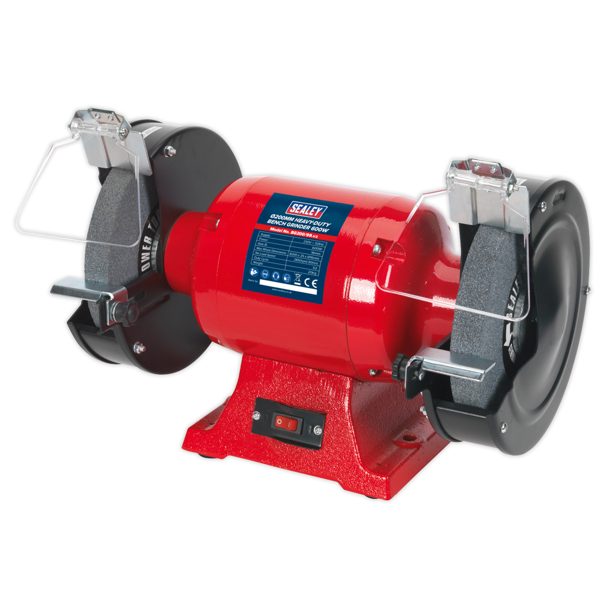 Sealey Ø200mm Heavy-Duty Bench Grinder 600W BG200/99