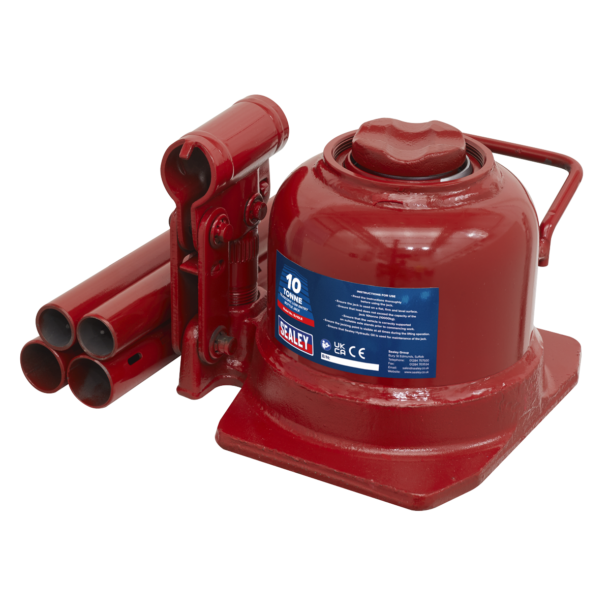 Sealey 10tonne Telescopic Low Entry Bottle Jack BJ10LE
